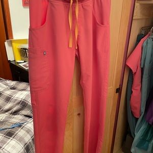 Figs Neon Pink Small Tall Kade Scrub Pants